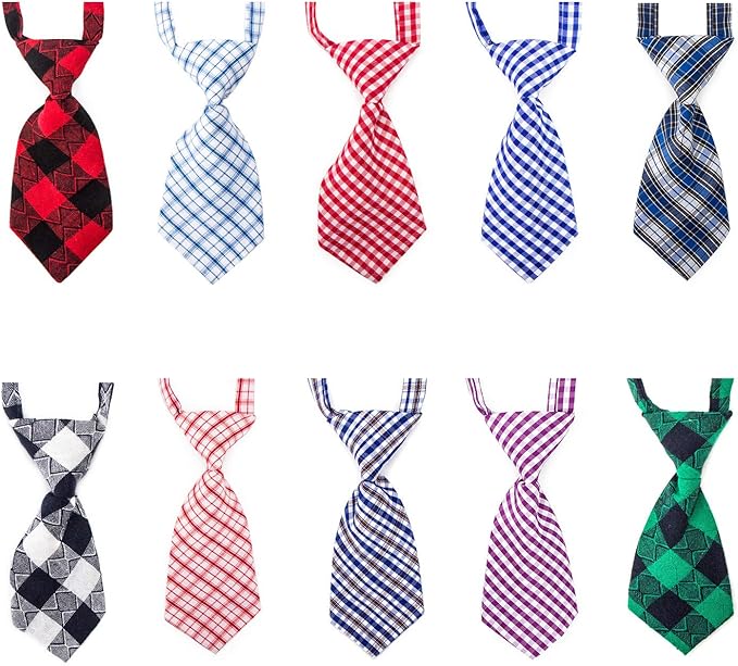 Segarty Small Neckties for Dogs, Dog Neck Bow Ties with Adjustable Collar, Pet Bowties for Small Dogs Cats Puppies Bowties Bulk Grooming Bows for Christmas Thanksgiving Wedding Festival Graduation