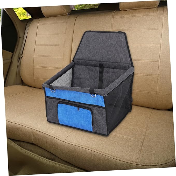 Toyvian Portable Pet Car Seat Breathable Design Comfortable Travel Carrier for Dogs and Cats with Front Pocket for Easy Storage