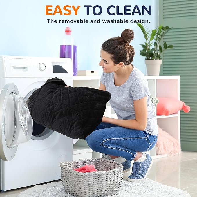 Rengue Dog Car Seat for Large/Medium Dogs, Dog Car Bed for Backseat Washable Pet Travel Safety with Storage Pockets for Easy Cleaning Fits for All Cars (33 * 20 * 7.9 Inch)