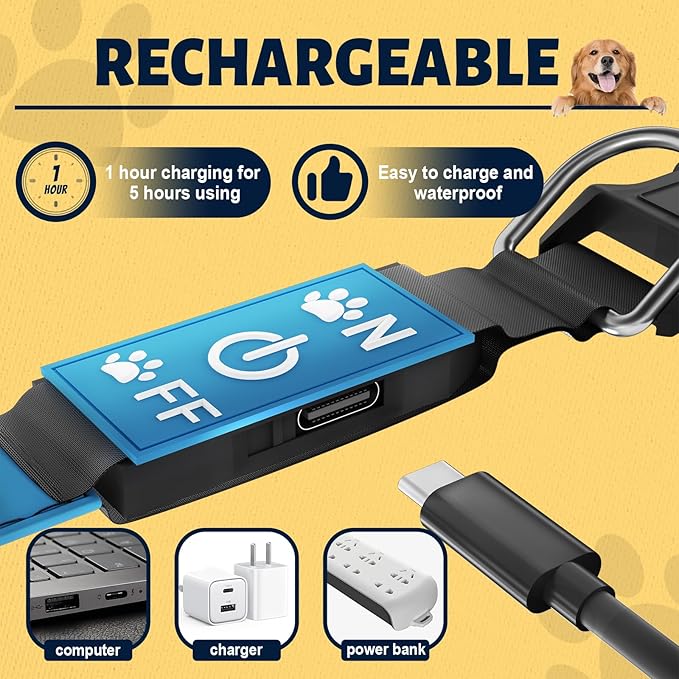 Light Up Dog Collar Lighted Dog Collars Adjustable/Rechargeable/15 Glowing Modes LED Dog Collar Christmas Collar for Small Dogs Safety Night Walk, Red