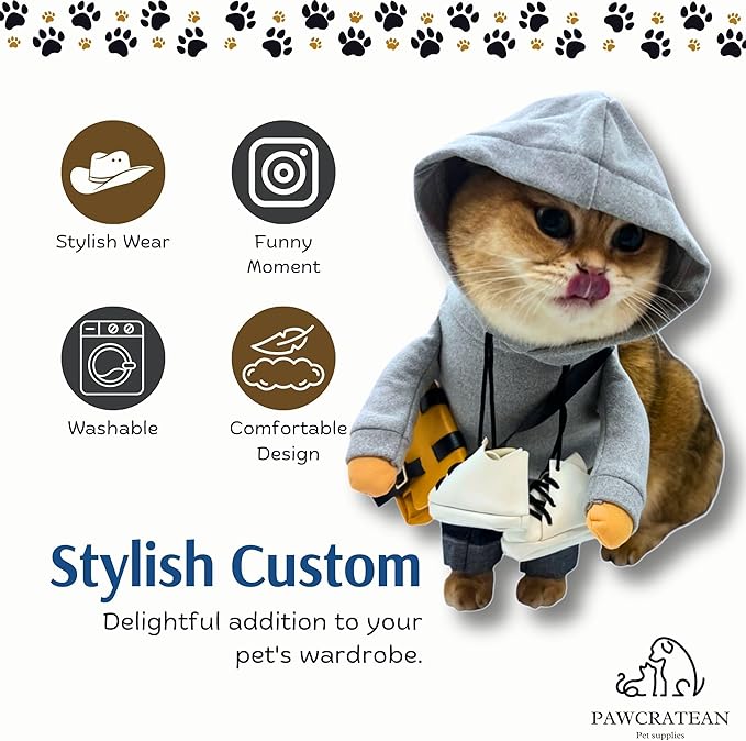 Pet Custom Dog Custom Cat Custom Hoodie, Sporty Look, Funny Gift, Halloween Holiday (Sporty Hoodie, Medium)