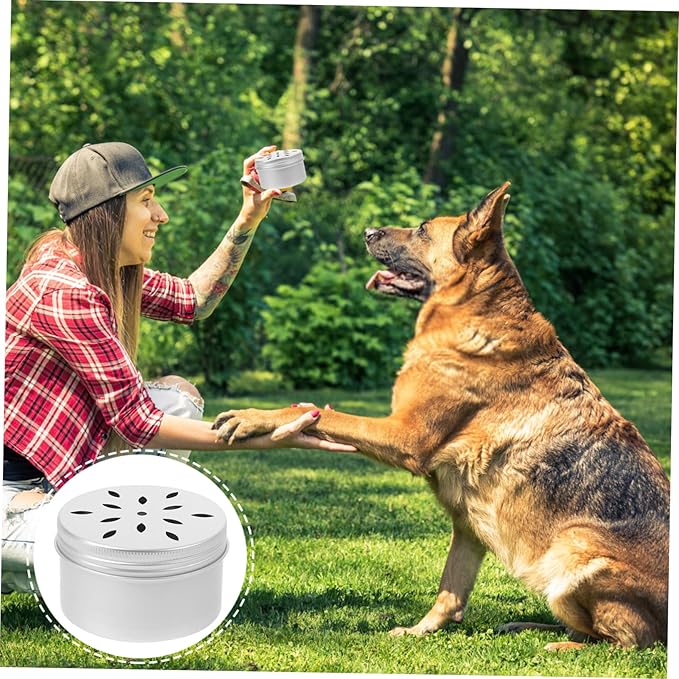 Yardwe 10pcs Dog Scent Training Tool Kit Aluminum Sniffle Box for Nose Work and Bite Resistant for Pet Training and Scent Detection Activities