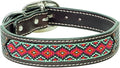 Weaver Leather Pet Beaded Basket Weave Dog Collar