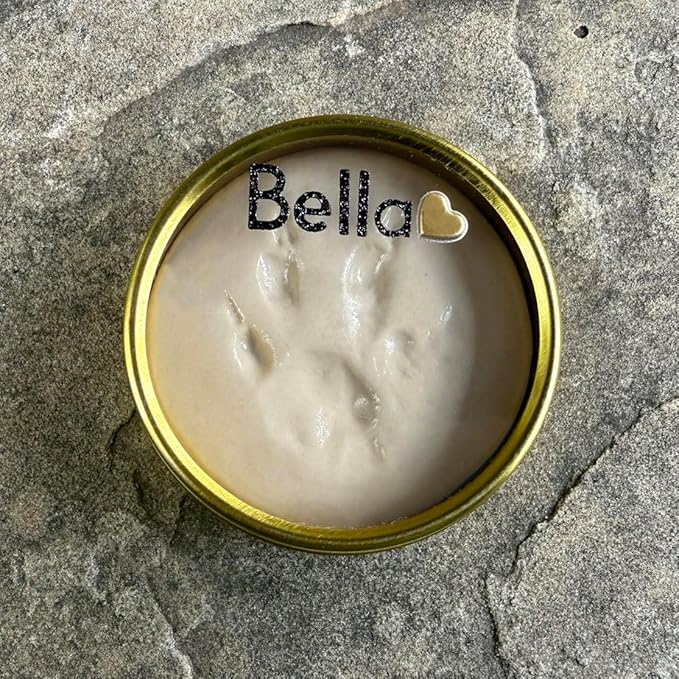 Unbreakable Bond® Pet Paw Print Memory Kit, Self-Curing Molding Putty with Gold Display Tin, No-Bake Pet Memorial Impression Set (Small)