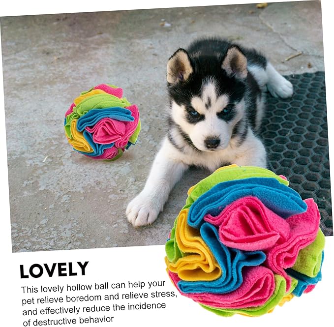 BESPORTBLE Pet Dog Sniff Ball Toy Natural Snuffle Ball Dog Training and Chewing Toy