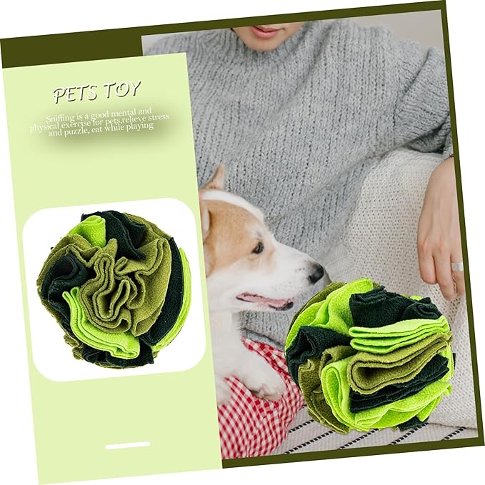 YARNOW Interactive Sniffing Ball for Dogs Durable Pet Toy for Slow Feeding Encourages Foraging Skills Easy to Clean