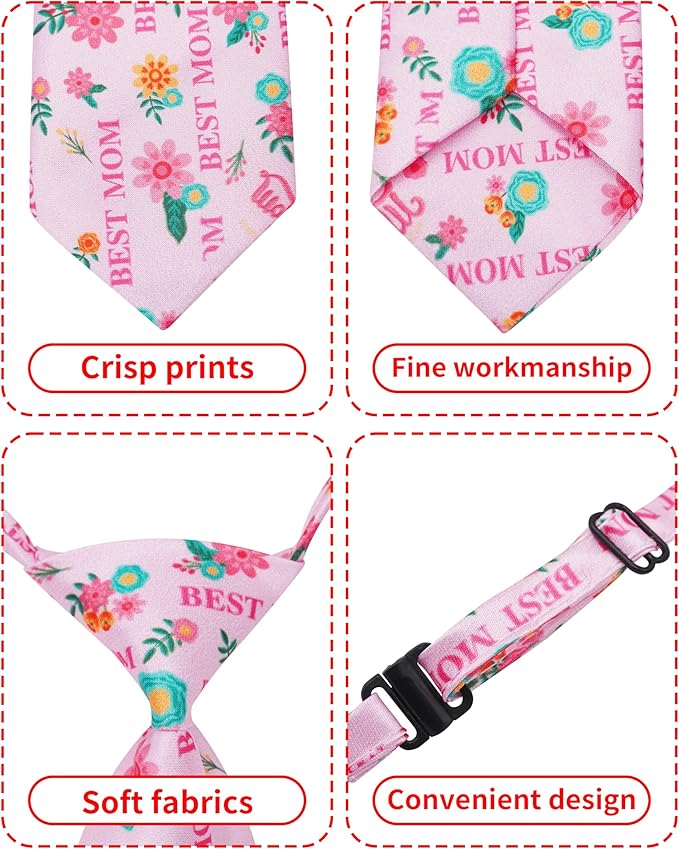 PET SHOW 10 Pack Holiday Big Dog Ties Neckties for Large Breed Dogs XL Adjustable Grooming Accessories Neck Ties Bowties Girl Boy Pets Festival Costumes Wedding Party Gift Favor