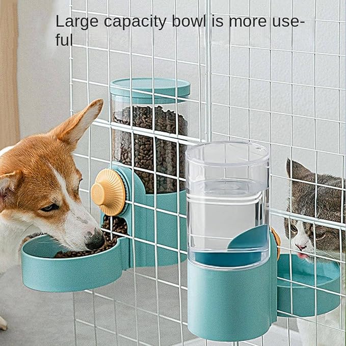 MBETA Dogs Automatic Hanging Cage Waterer Hanging Cage Cat Drinker Automatic Feeder Cat Bowl Pet Supplies