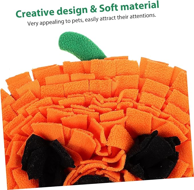 BESPORTBLE Orange Pumpkin Snuffle Mat for Dogs Large Dog Training Mat Pet Mental Stimulation Toy