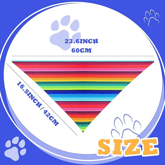 Saintrygo Dog Sombrero Hat Pet Christmas Costume Straw Mexican Hat and Dog Bandana Pet Triangle Bib for Mexican Cowboy Christmas Decorations