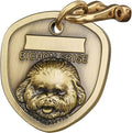 Vintage Pure Copper Pet ID Tags,Personalized Dog Tags,Three-Dimensional Relief Pet Pattern,Lettering on The Front and Back,Custom Pet Tags (A20-Bichon Frise)