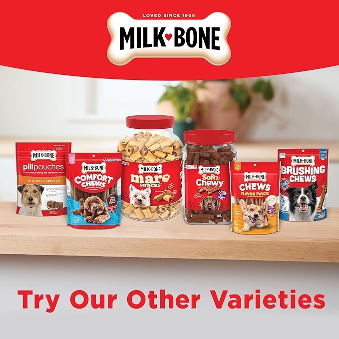 Milk-Bone Dog Treats, Flavor Snacks, 24 Ounce | Small Biscuits | Crunchy Texture | Reduces Tartar | Pack of 2