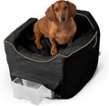 Snoozer Small Luxury Lookout Ii Pet Car Seat, Black/Herringbone Microsuede