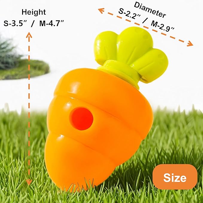 Dog Carrot Puzzle Toy Slow Feeder Nose Work Feed Games Hide and Seek Interactive Toy for Puppy IQ Stimulation &Treat (Orange, Small)