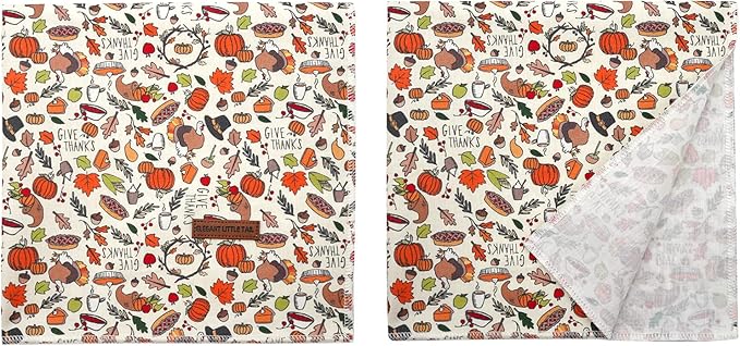 Elegant little tail Dog Bandana, Thanksgiving Turkey Girl Boy Dog Bandanas for Small Medium Large Dogs Washable Square Pet Scarf Adjustable Pet Kerchief