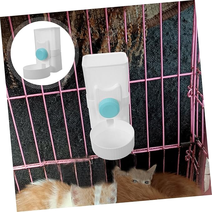 Happyyami Automatic Pet Water Dispenser for Cats and Dogs Easy Installation Feeder Container Leak Design Suitable for Cages Wire Spacing Convenient Pet Supply