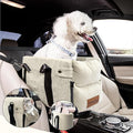 Center Console Dog Car Seat for Small Dogs and Puppies 5-13Lbs, Ideal Armrest Booster Car Travel Seat with Safety Protection Seat Belts, Storage Pockets - Reduces Anxiety