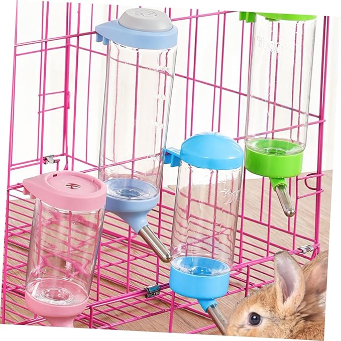 Happyyami 2pcs Automatic Pet Water Dispenser Dog and Cat Water Feeder with Easy Clean Nozzle Fixed Hook Design Capacity for Dogs Cats and Pets