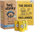 Dog Poop Bags 120 Count – Leakproof, Extra Thick & Easy Open | Unscented Plant-Based PLA + PBAT, Fits All Dispensers | Funny Hey Stinky Design – $1 Donated to Service & Therapy Dogs