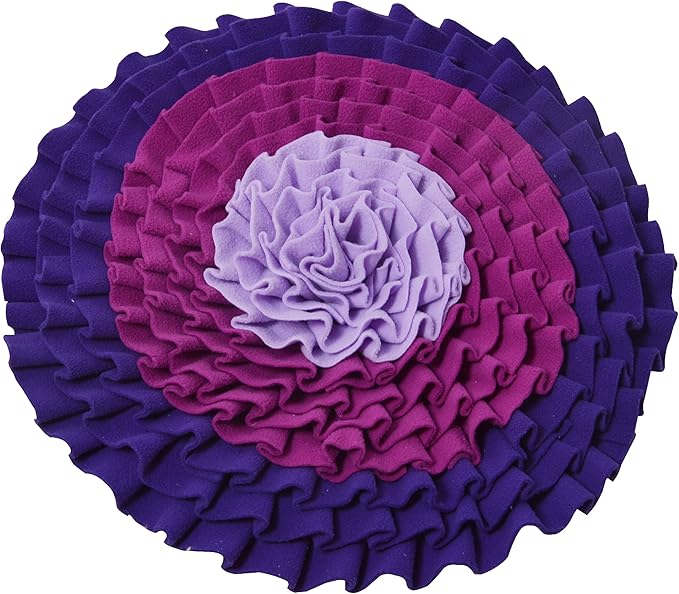 Snuffle Pad Mat Dogs Advanced Snuffle Sniffing Pad Mat Pet Items Leak Food Dog Training Blanket Nose Work Toy Pet Slowing Feeding Intelligence Mat (Folded Purple)