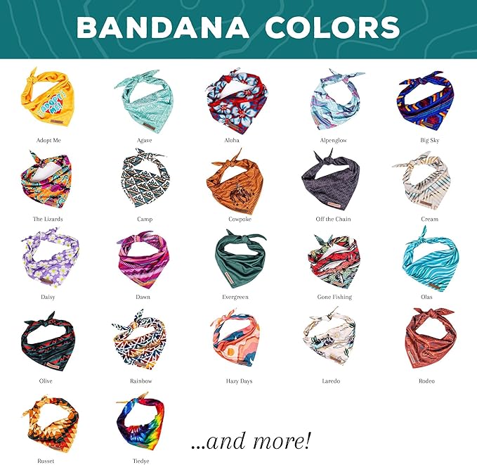 Wilderdog Dog Bandana with Lightweight Quick Drying Poly-Blend Mesh Material in Hazy