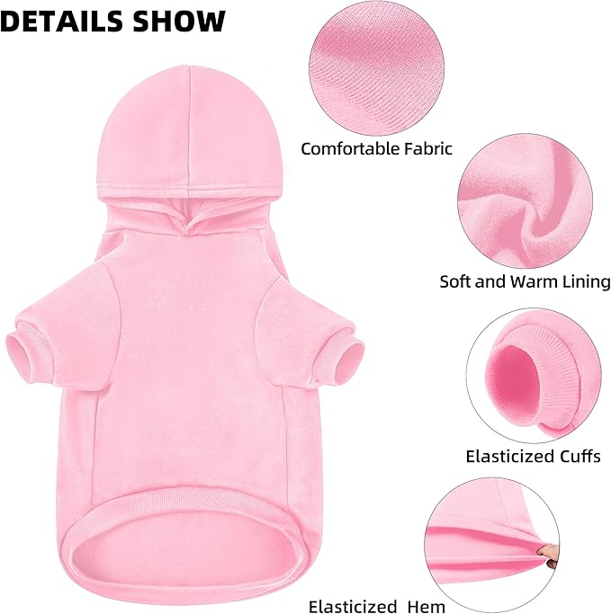 GreenJoy Dog Sweater Dog Hoodie Cold Weather Coat Hooded Sweatshirt for Puppies,Cats, Small Medium Large Dogs (Pink(It's My Birthday), Small)