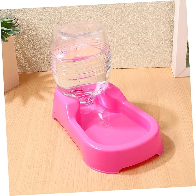 DECHOUS Pink Pet Water Feeder Automatic Drinking Tool for Dogs and Puppies Smooth Design for Easy Use for Home and Pet Shops Convenient Hydration