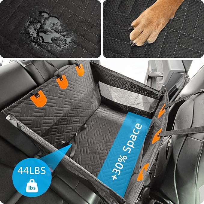 Dogs Car Seats for Puppy Car Seat Booster Back Seat Extender for Small Dogs Pet Seat Cover for Trunk, SUV （L Size）