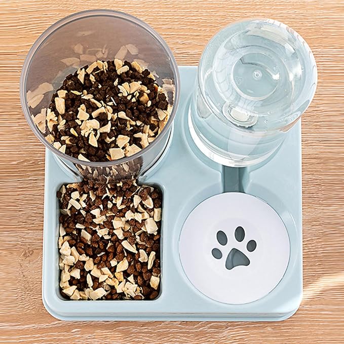 Pet Automatic Waterer Feeder Food Container Bowl Water Fountain 2 in 1 Pet Large Dog Feeder Automatic Dispenser for Dogs