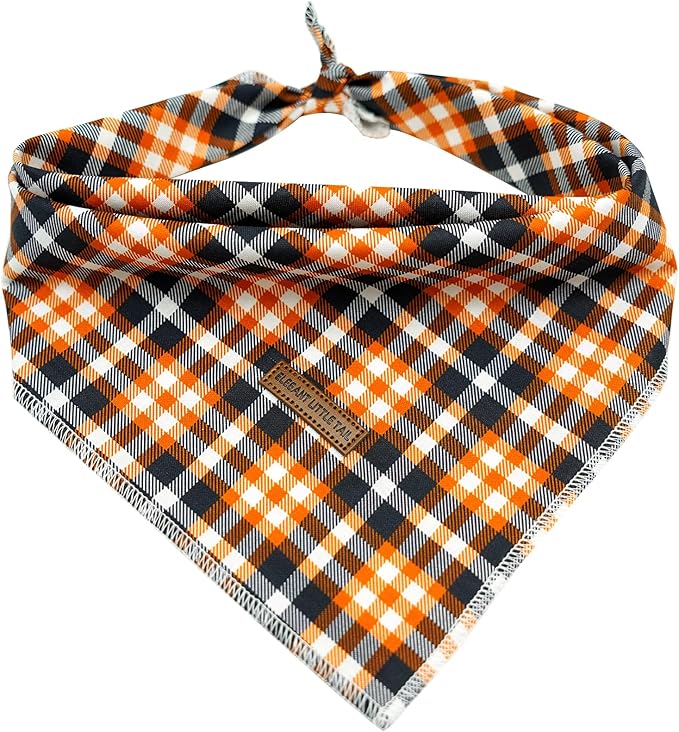 Elegant Little Tail Dog Bandana - Fall Halloween Adjustable Scarf Handkerchief Bib for Boy Girl Square Kerchief - Small Large Dogs
