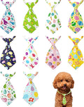 PET SHOW 10 Pack Easter Small Dog Ties Neckties for Doggies Cats Adjustable Holiday Grooming Accessories Neck Ties Bowties Girl Boy Pets Festival Costumes Puppy Wedding Party Gift Favor