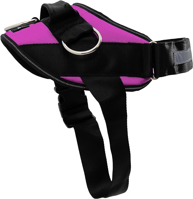 ShawnCo Essential Dog Harness, No-Pull Pet Vest with 3 Leash Clips, No Choke, Reflective, Adjustable and Padded, for Easy Walking and Training for Small, Medium and Large Dogs (Orchid, M)