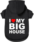 GreenJoy Dog Sweater Dog Hoodie Cold Weather Coat Hooded Sweatshirt for Puppies,Cats, Small Medium Large Dogs (Black(House), X-Large)