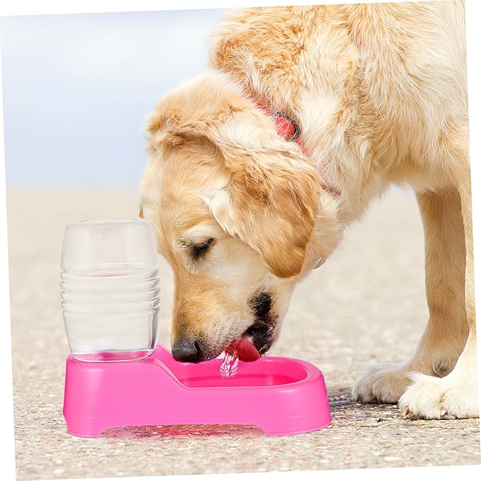DECHOUS Pink Pet Water Feeder Automatic Drinking Tool for Dogs and Puppies Smooth Design for Easy Use for Home and Pet Shops Convenient Hydration