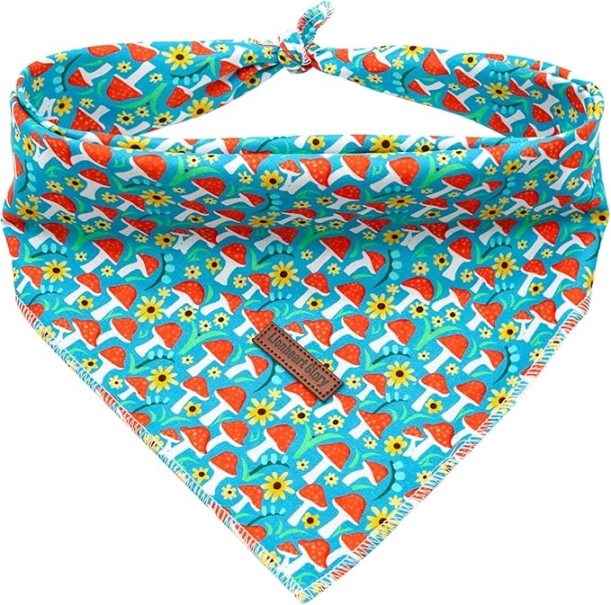 Lionheart glory Dog Bandana 1 Pack Washable Soft Dog Scarf, Fall Bib Scarf Boy Girl Bandana Square Adjustable Dog Bandanas for Small to Large Dog Puppy