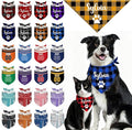 Custom Dog Bandana Personalized Dog Bandanas with Name Logo Customized Cat Neckwear Pet Scarf Triangle Bibs for Small Medium Large Dogs Cats Pets Icon