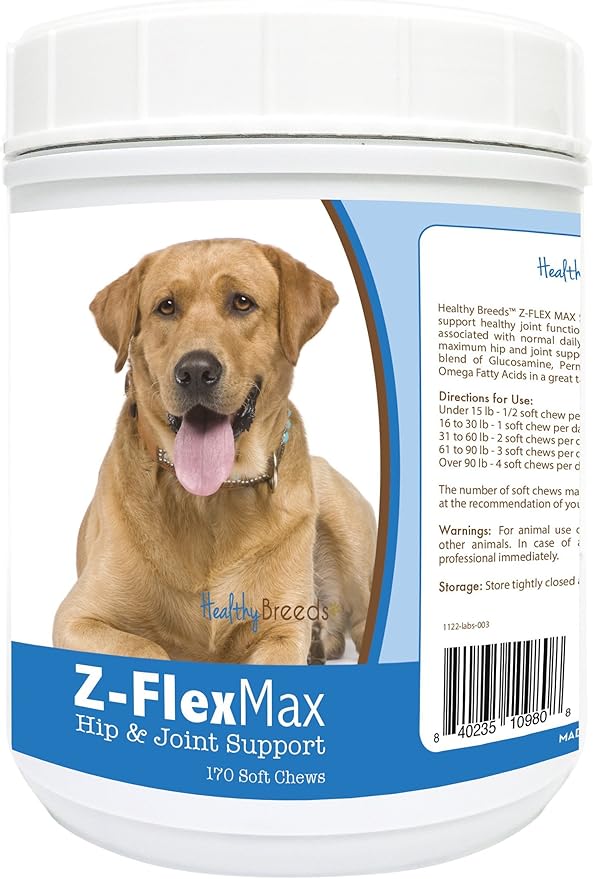 Healthy Breeds Labrador Retriever Z-Flex Max Hip and Joint Soft Chews 170 Count
