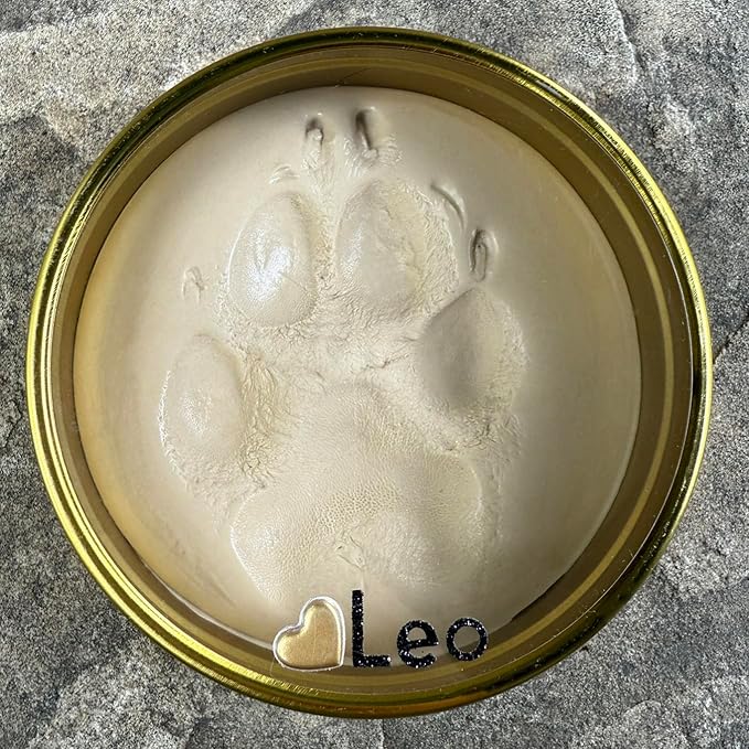 Unbreakable Bond® Pet Paw Print Memory Kit, Self-Curing Molding Putty with Gold Display Tin, No-Bake Pet Memorial Impression Set (Medium)