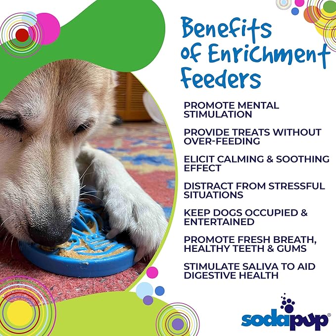 SodaPup Air eCoin – Durable Slow Feeder Tray Made in USA from Non-Toxic, Pet-Safe, Food Safe, Nylon Material for Mental Stimulation, Calming Nerves, Avoid Overfeeding, Promotes Fresh Breath & More