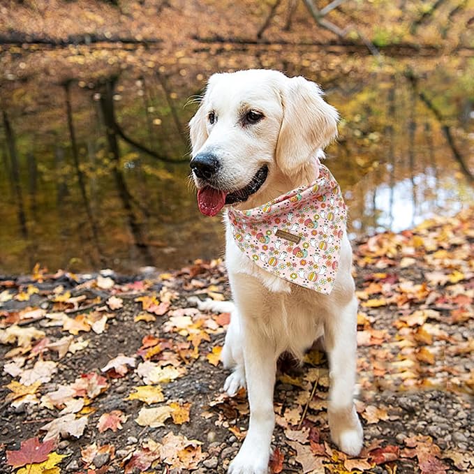 Elegant little tail Dog Bandana, Fall Dog Scarf Dog Bandana Halloween Adjustable Dog Scarf Handkerchief Boy Girl Dog Bibs Scarf for Square Dog Kerchief for Small Large Dogs