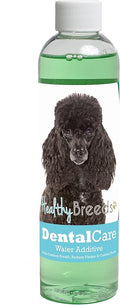 Healthy Breeds Dog Dental Care Water Additive for Poodle - Helps Freshen Breath, Reduce Plaque & Control Tartar - Mint Flavor - 8 oz