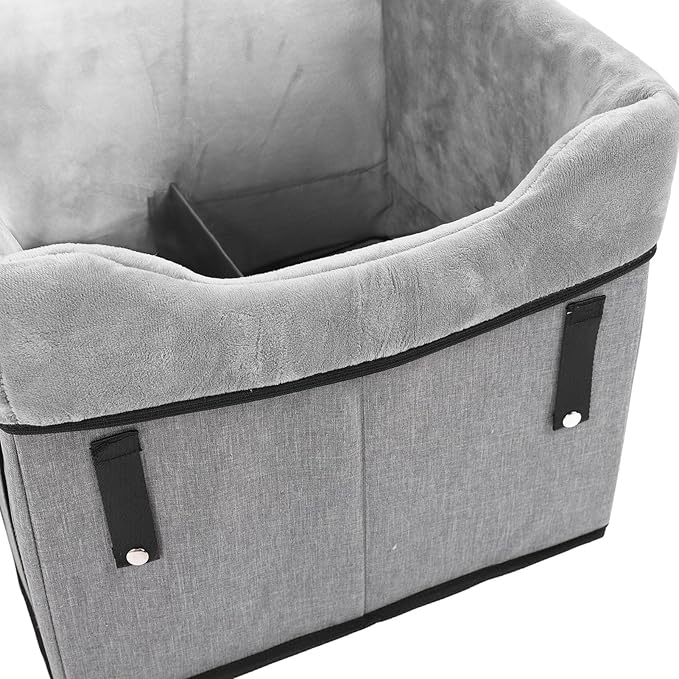 Dog Car Seat for Small Dogs | Portable Booster Seat with Adjustable Strap & Oxford Fabric | Pet Travel Carrier for Cars/Road Trips/Commuting
