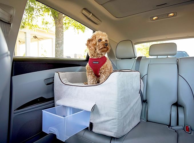 Snoozer Luxury Lookout Pet Car Seat, Medium Luxury II, Buckskin with Java