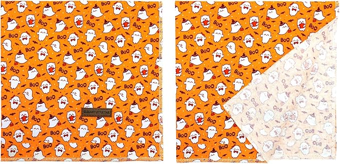 Elegant Little Tail Dog Bandana, Fall Halloween Adjustable Scarf Handkerchief Bib for Small Large Dogs, Boy Girl Square Kerchief