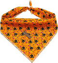 Elegant Little Tail Dog Bandana, Fall Halloween Adjustable Scarf Handkerchief Bib for Small Large Dogs, Boy Girl Square Kerchief