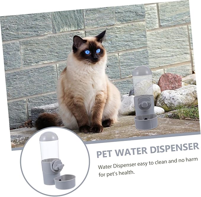 UPKOCH Hanging Pet Water Feeder for Cats and Dogs Automatic Water Dispenser Space-Saving Design for Cages and Homes for Pets