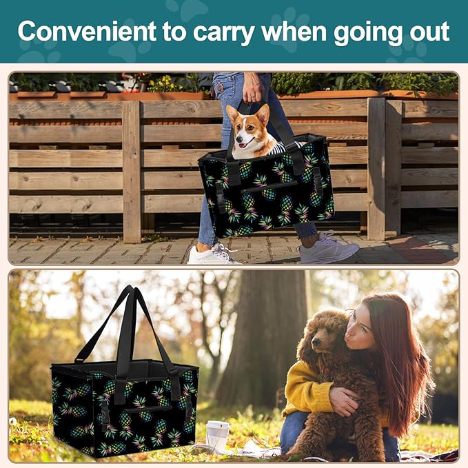 Skymoon Small Dog Car Seat for Small Dogs, Dog Booster Car Seat with Clip-On Safety Leash Adjustable Straps Storage Pockets Puppy Pet Car Seat for Small Dogs Cats (Pineapple)