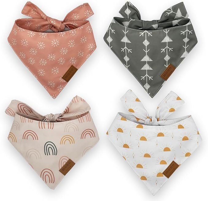 Dog Bandana 4 Pack, Summer Set, Large Size, Puppy Bandana, Large Dog Bandana, Christmas, Thanksgiving