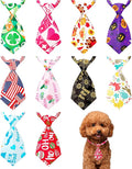 PET SHOW 10 Pack Holiday Small Dog Ties Neckties for Doggies Cats Adjustable Grooming Accessories Neck Ties Bowties Girl Boy Pets Festival Costumes Puppy Wedding Party Gift Favor