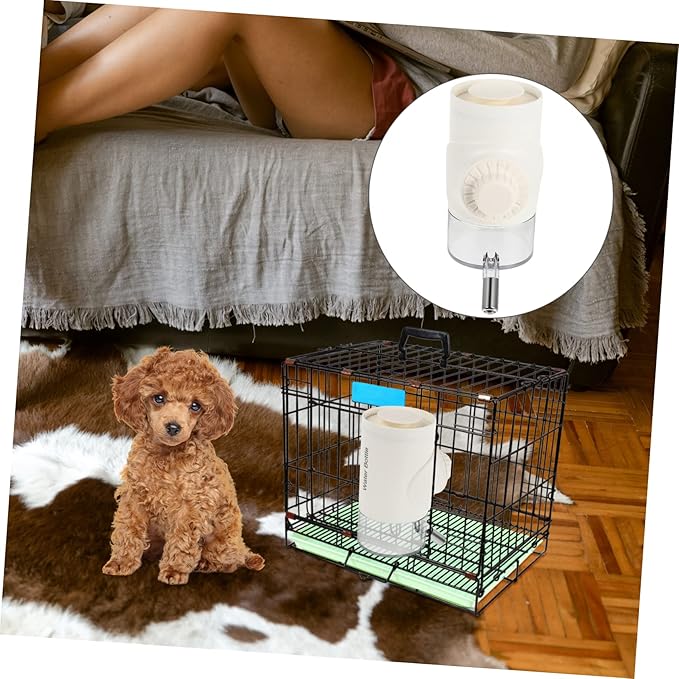 Happyyami Dog Automatic Water Dispenser Pet Hanging Water Feeder Material No Odor for Dogs Pets Keeps Home Dry